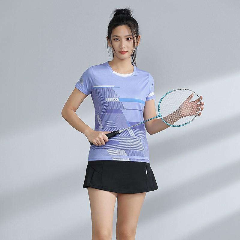 Quick-Dry Badminton Sport Set Men Women Athletic Wear Tennis Volleyball Table Uniform With Number Printing