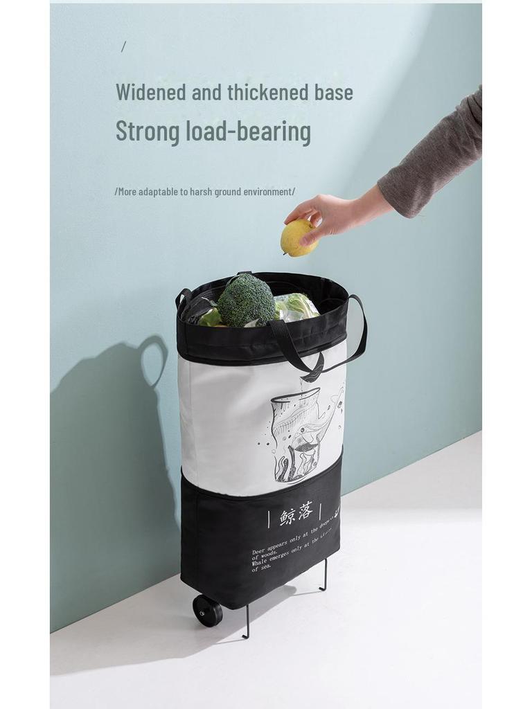 Joey Foldable Shopping Cart: Portable, Large, Thickened Hand-Held Bag with Extra Supermarket Bag