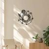1pc Iron Sun Planets Wall Decor 11.81 Inch Solar System Sculpture for Indoor Outdoor Farmhouse Living Room Garden Patio Educational Astronomy Art
