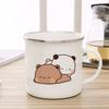 Funny Mugs Coffee Cups Cartoon Milk Mocha Bear Boob and Doodle Enamel Cup Mug Mug for Tea Drinkware Personalized Beer Travel Bar