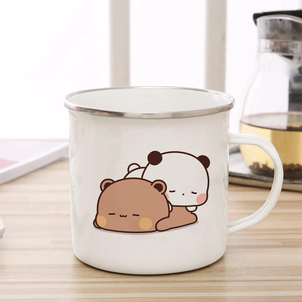 Funny Mugs Coffee Cups Cartoon Milk Mocha Bear Boob and Doodle Enamel Cup Mug Mug for Tea Drinkware Personalized Beer Travel Bar