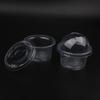 50Pcs 250Ml Disposable Salad Cup Transparent Plastic Dessert Cups Bowls Container With Dome/Flat Lids Ice Cream Dessert Cups