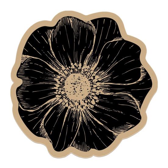 Flower Placemat Dining Table Heat Insulation Mat Absorbent Diatomaceous Earth Decorative Flower Mat