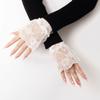 Cross-border Pleated Mesh Lace Sleeves Women's Decorative Cuffs Replacement Fake Sleeves