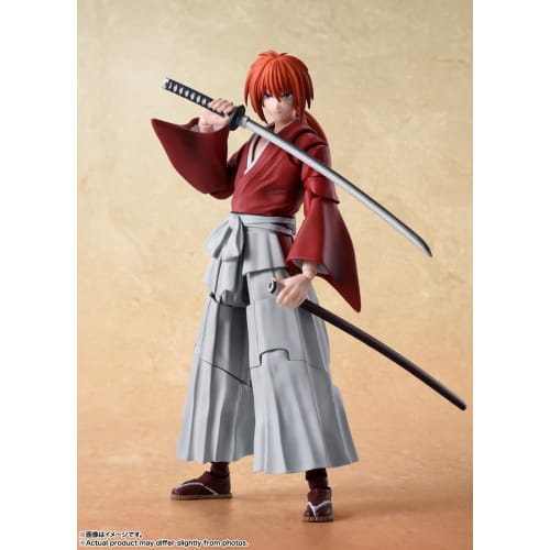 TAMASHII NATIONS S.H.Figuarts Rurouni Kenshin: Meiji Swordsman Romantic Story - Himura Kenshin, approximately 135mm, PVC & ABS painted action figure