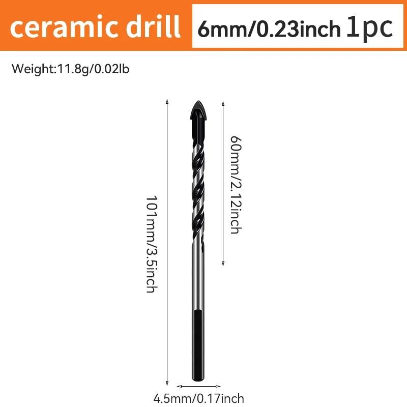 

Cross Hexagonal Ceramic Tile Glass Cement Metal Ceramic Wood Plastic Hole Saw Triangular Alloy Drill Bit 5-Piece Set