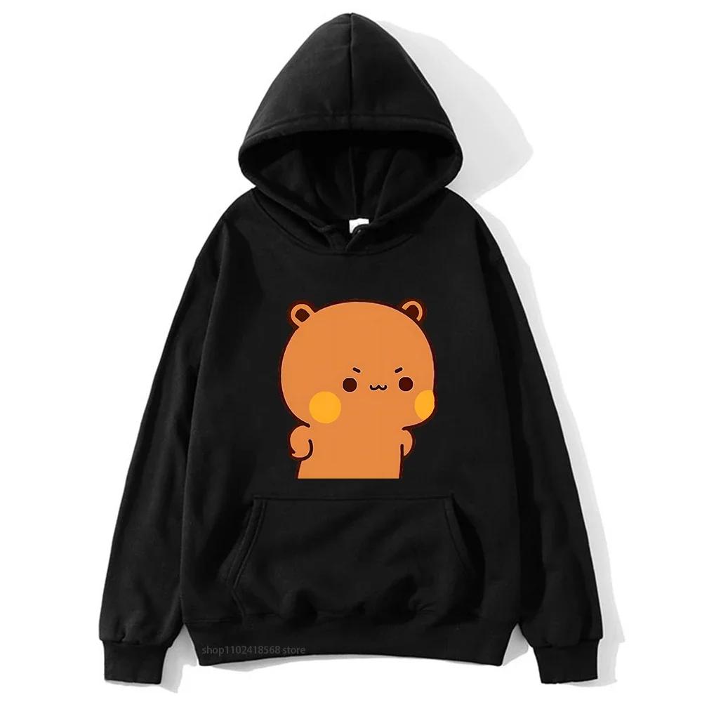 Cute Bubu Is Yelling At Dudu Hoodies for Men's Sweatshirt Women Couple Clothes Panda Bear Casual Kawaii Tops Fleece