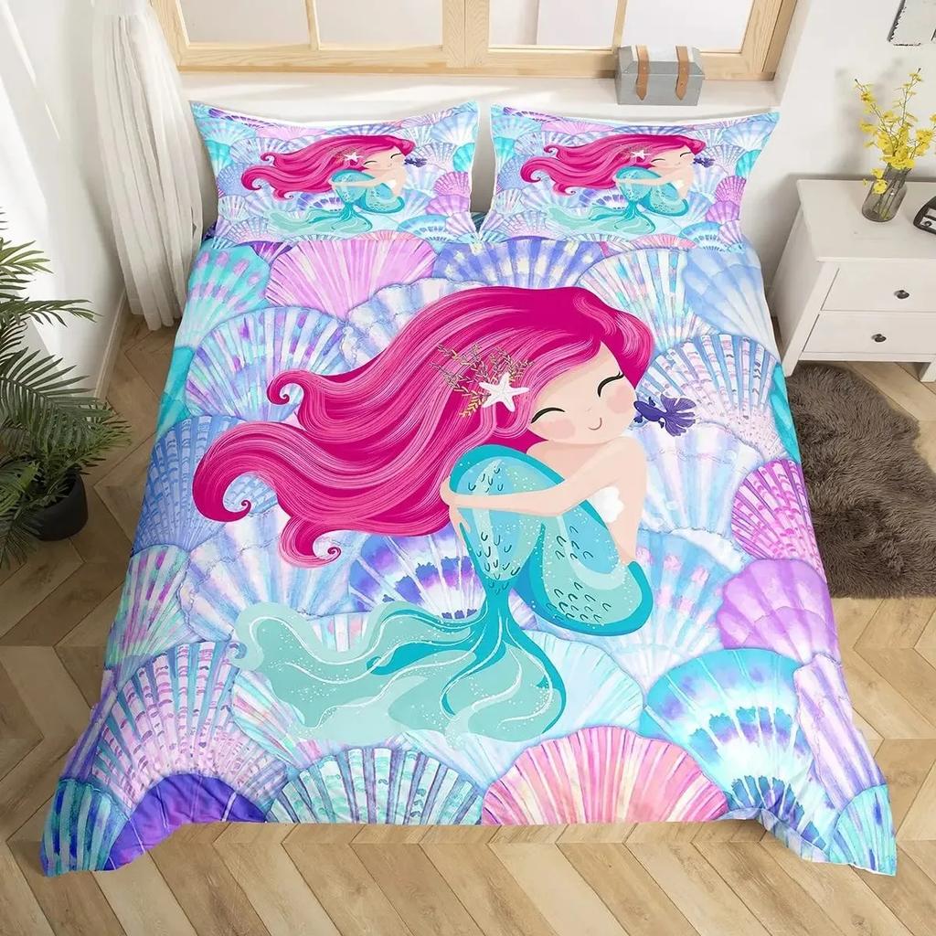 Fantasy Duvet Cover Set Girls Dream Butterfly Theme Bedding Set Floral Comforter Cover Set For Girls,Flower Mushroom Quilt Cover