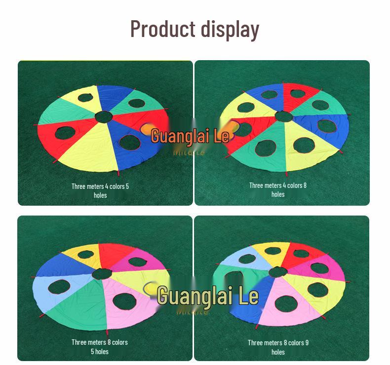 Rainbow Parachute Whack-a-Mole Game: Outdoor Early Education & Parent-Child Activity
