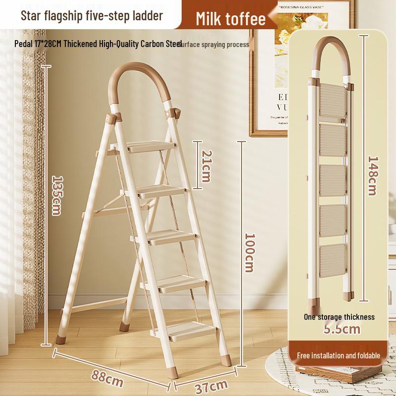 Πολυλειτουργική Τηλεσκοπική Σκάλα Α-Πλαισίου Διπλής Χρήσης από Ανθρακούχο Χάλυβα & Πτυσσόμενη Κρεμάστρα Ρούχων Εσωτερικού Χώρου