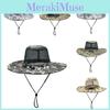 Sun Hat Fisherman Protection Large Brim Mesh Cap Breathable Outdoor