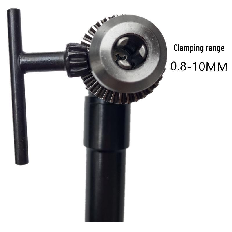 90° Right Angle Electric Drill Adapter, Three-Jaw Chuck for Tight Spaces