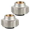 2Pcs 15mmx3/4inch Brass Pipe Connection Nut Pipe Fitting Hose Adapter Heating System Compression Fitting Enduring