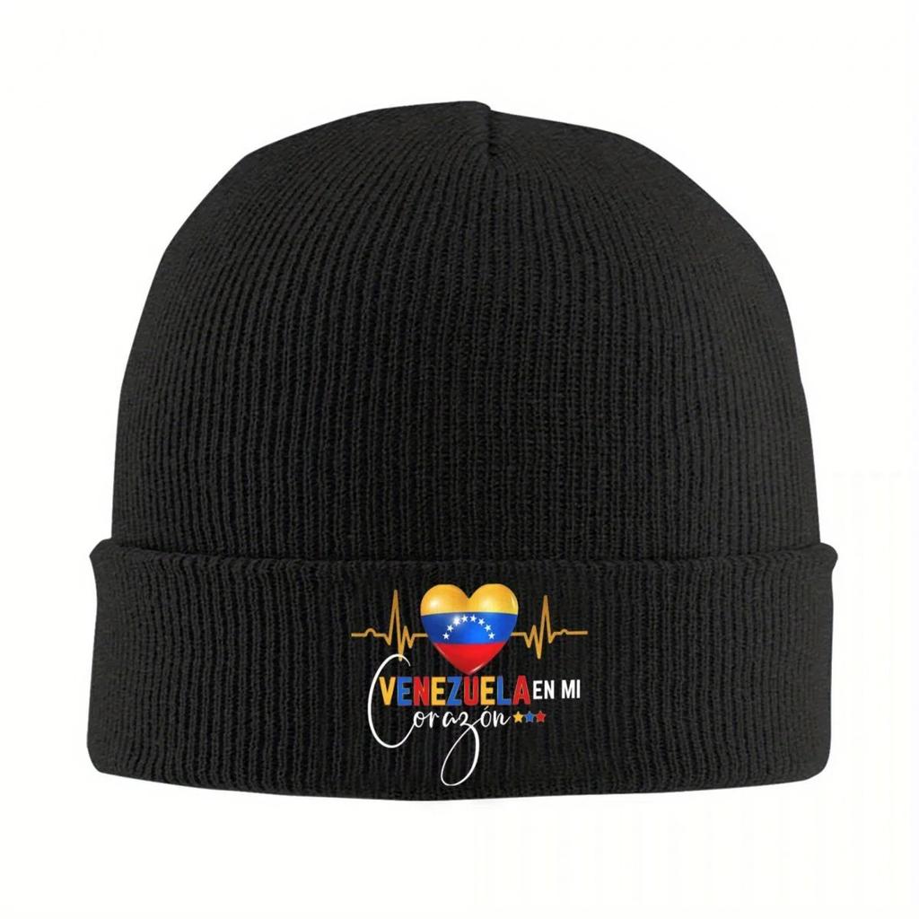 New Venezuela En El Corazon Venezuelan Pride Knitted Caps Womens Unisexs Beanies Autumn Winter Hats Casual Cap
