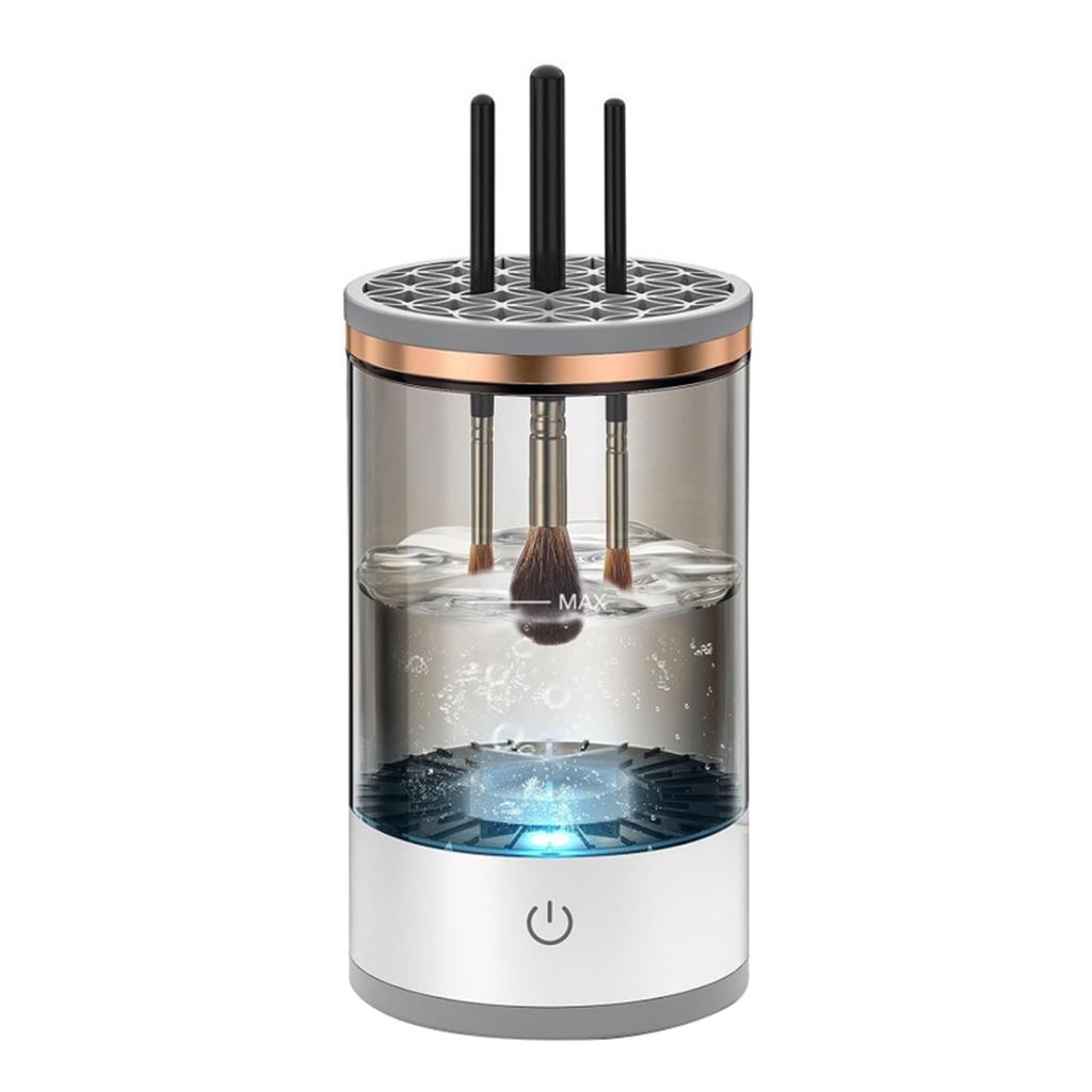 Elektrisk sminkebørsterenser USB automatisk kosmetisk børsterensemaskin Multifunksjons skjønnhetsbørste Tørketrommelholder Vaskeverktøy