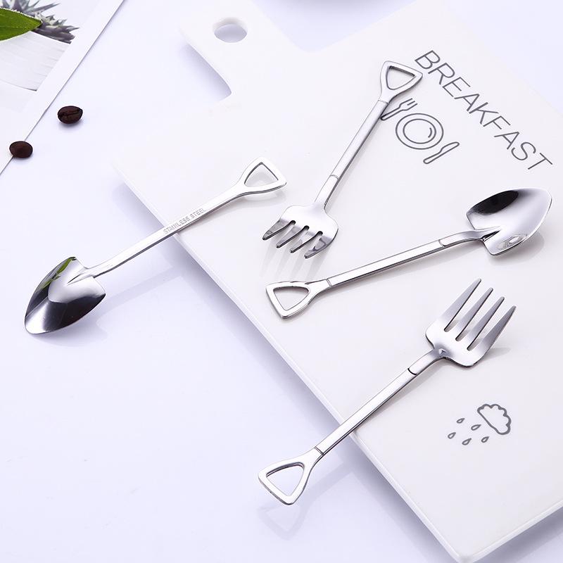 HANYANG Stainless Steel Watermelon Spoon Shovel Spoon Stainless Steel Spoon Fruit Fork Dessert Coffee Spoon