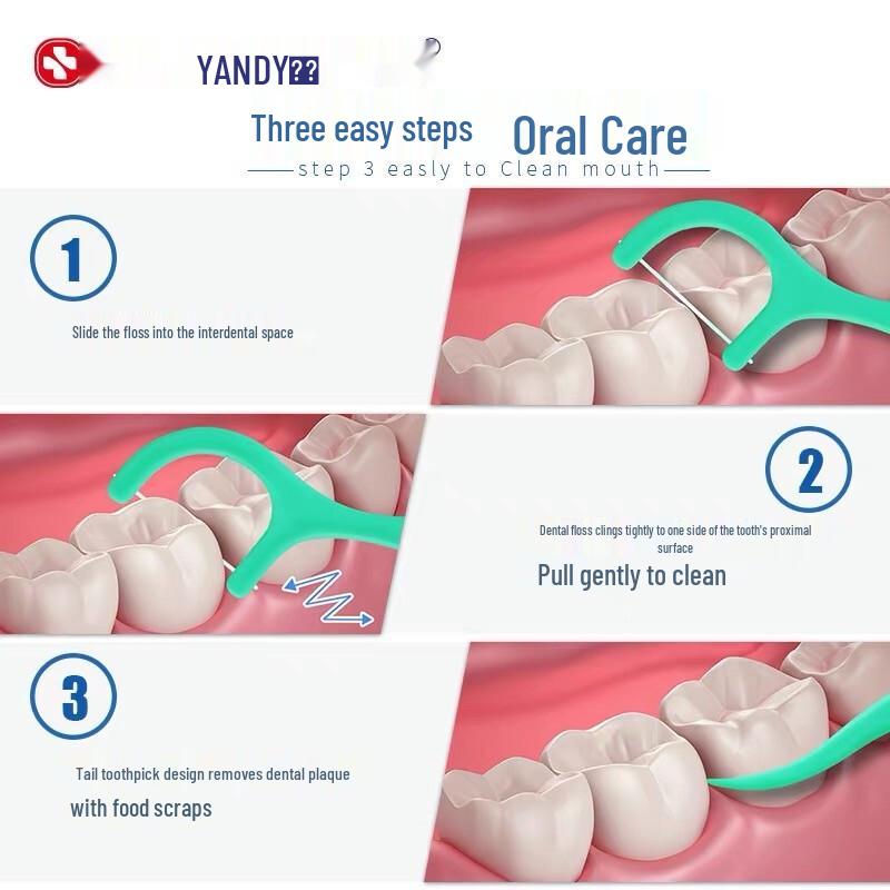 YANDY Mint Dental Floss Picks