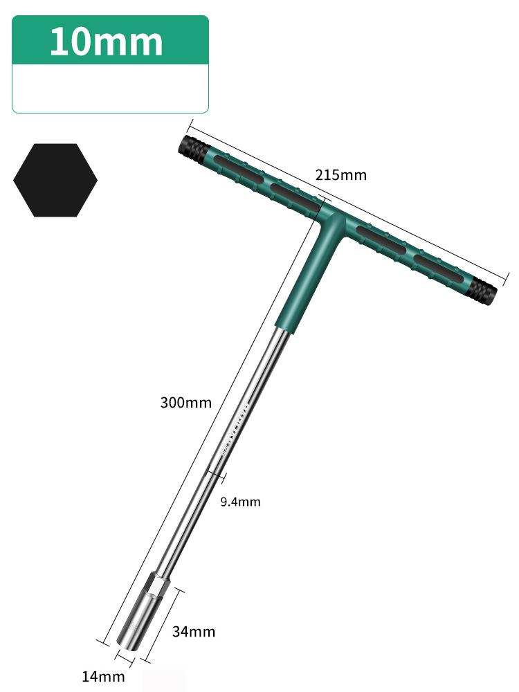 

6-19 мм Т-образный торцевой ключ Динамометрический ключ Резиновая рукоятка Шестигранный ключ Механический ключ для ремонта Набор торцевых головок Инструмент для автомобильной механической мастерской Ручные инструменты