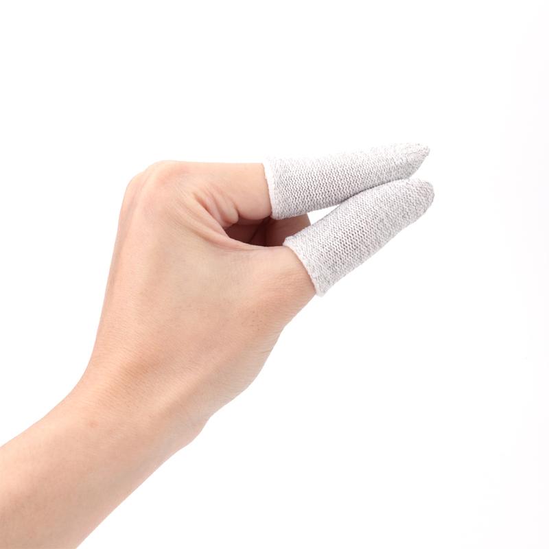 1 Pair Of Copper Fiber Finger  Cots Breathable Game Controller Finger Sleeve Anti-sweat Anti-scratch