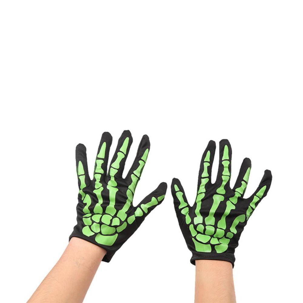 European and American Punk Skeleton Claws Joints Bone Festival Men and Women Halloween Carnival Supplies Show Short Ghost Gloves