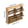 Modern Shoe Rack in Wood Look, 4-Door Shoe Cabinet, Space-Saving Shoe Cabinet for Entrance Areas, Hallways, or Corridors, Sturdy and