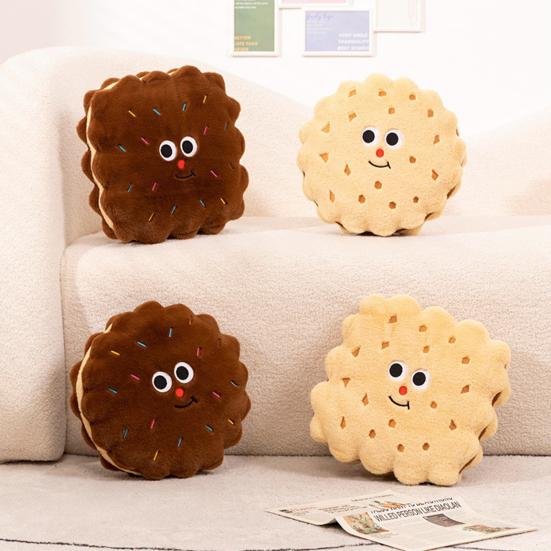 Sandwich Biscuit Plush Pillow Round Square Cartoon Cookies Plush Toy Stuffed