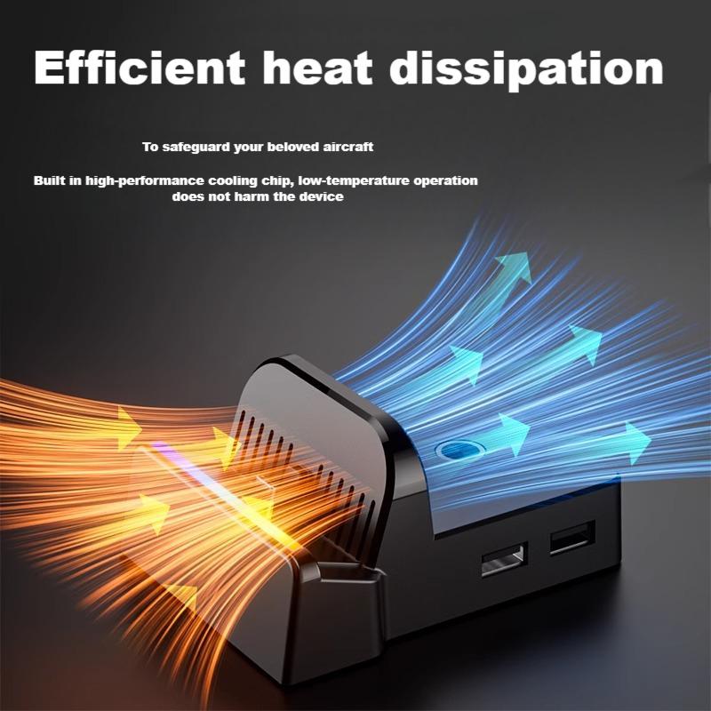 Tragbarer Dockständer mit RGB-Licht für Nintendo Switch/Switch2/Switch OLED, Tischladestation Docking Station Unterstützung Switch TV-Modus