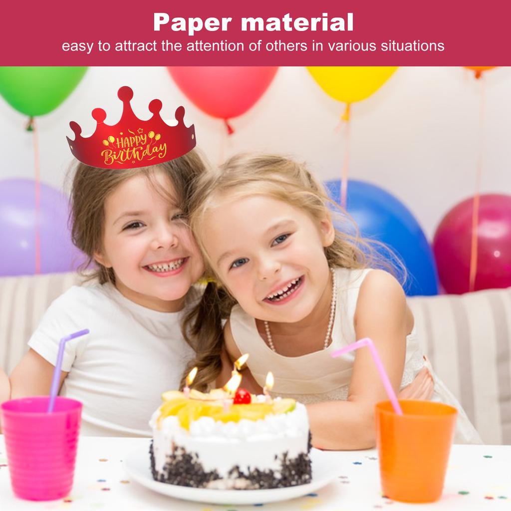 40pcs Paper Crowns Cute Shape Small Compact Attractive Decorative 22.5x11.5cm Birthday Crowns for Graduations