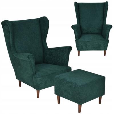 MAX Armchair with Footrest Scandinavian Dark Green