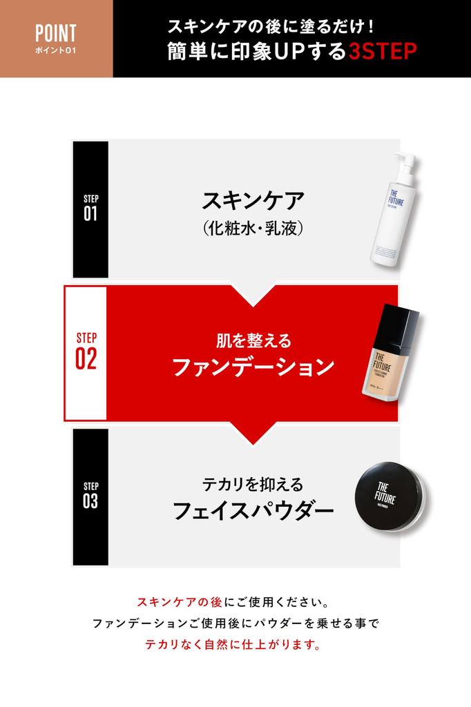 THE FUTURE Perfect Homme Foundation 35g 02 Ochre Liquid Foundation for Men - Covers Redness, Acne Scars, and Pores