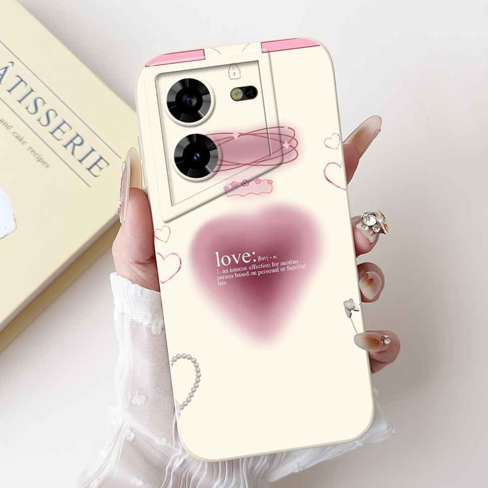Protective Casing For Tecno Pova 5 Pro 5G 6.78" Fashion Girl Flower Love Soft Silicone Cover For Tecno Pova 5Pro 5G Shell Bumper