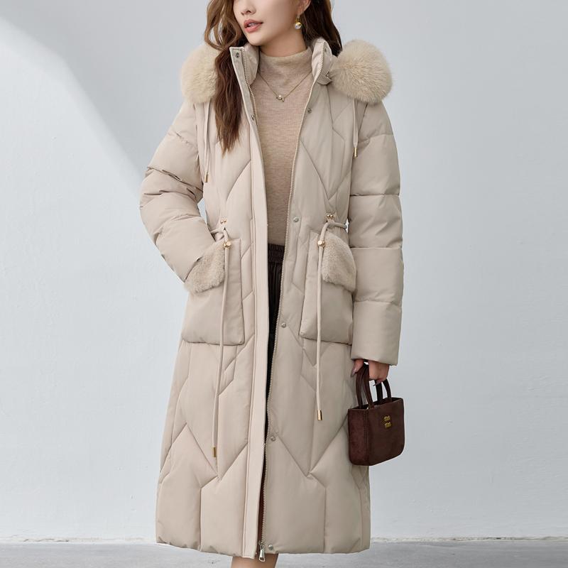 Sleeves Detachable Fashion Woman Parkas Winter Long Coats Hooded Faux Fur Collar Thick Warm Overcoat Women's Jackets