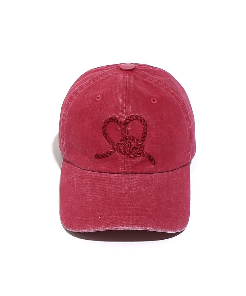 OGARP Heart Knot Embroidery Cap Red