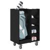 Golf Cabinet with Wheels Universal Black Oak Effect 65 x 45 x 98 cm