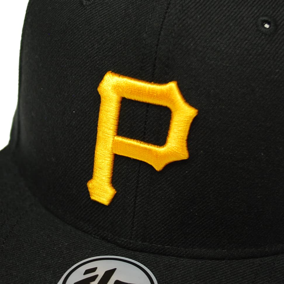 Forty Seven 47 Pittsburgh Pirates Sure Shot Captain Snapback Cap In Black
