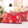 Par de Fronhas de Algodão Antiderrapantes - Design Festivo Vermelho, Absorventes de Suor, Anti-Queda, Frete Grátis