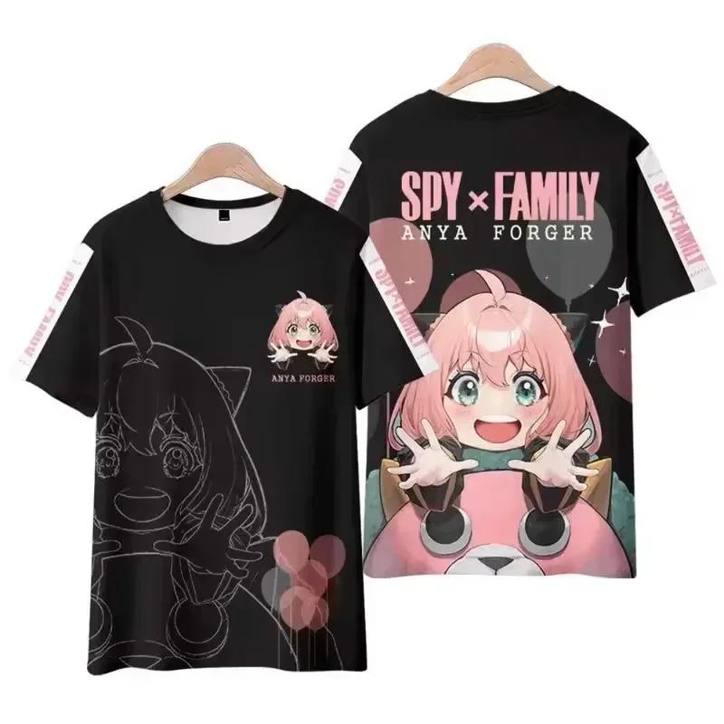 Kinder Spy X Family 3D-Druck Lässige Atmungsaktive Kurzarm-T-Shirts 2-13 Jahre Jungen Mädchen Streetwear & Schlafoberteile Kinderkleidung