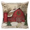 Pillow Cushion Cover Linen Santa Claus Pillow Cover Linen Material