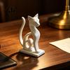 Detailed Home Interior Decor Minimalist 3D Printed Cat Figurine, Decorative Animal Statue Ornament, Creative Unique Pla Figurines Small Desktop
