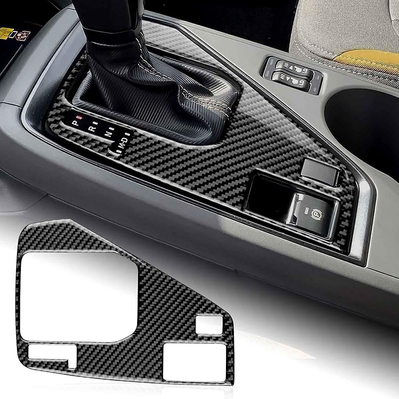 AIRSPEED for Subaru Crosstrek 2024 2025 Impreza 2024 2025 Gear Shift Panel Cover Center Console Soft Carbon Fiber Interior Trim, Black, Style B