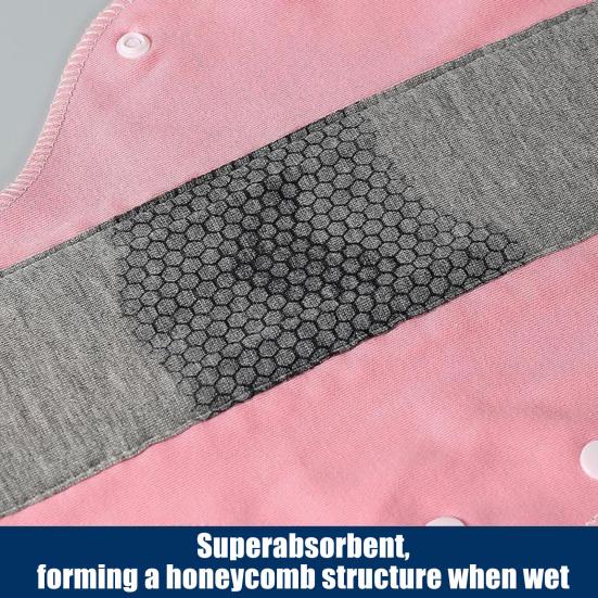 6Pcs Reusable Washable Menstrual Pads Leak-Proof Waterproof Breathable Graphene Cloth Incontinence Pads Elderly Sanitary Pads