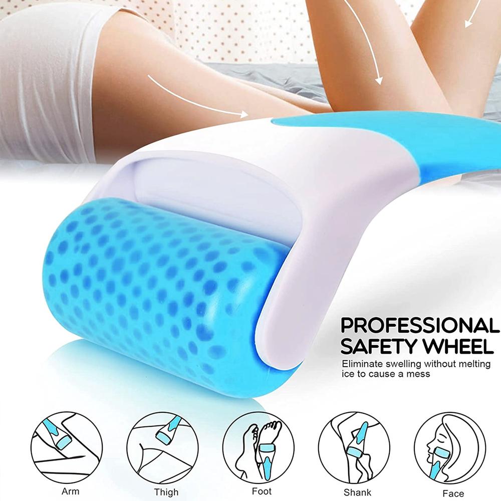 Skin Cool Ice Roller Massager Stainless Steel Ice RollerFacial Massage Relaxation Tool Skin Care Beauty Lifting Facial Roller
