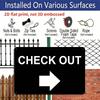 2D Flat New Warning Aluminium Plaque Wall Decor Check Out with Right Metal Yard Sign Office Sign Outdoor & Indoor Safety Sign 8 X 12 Inch