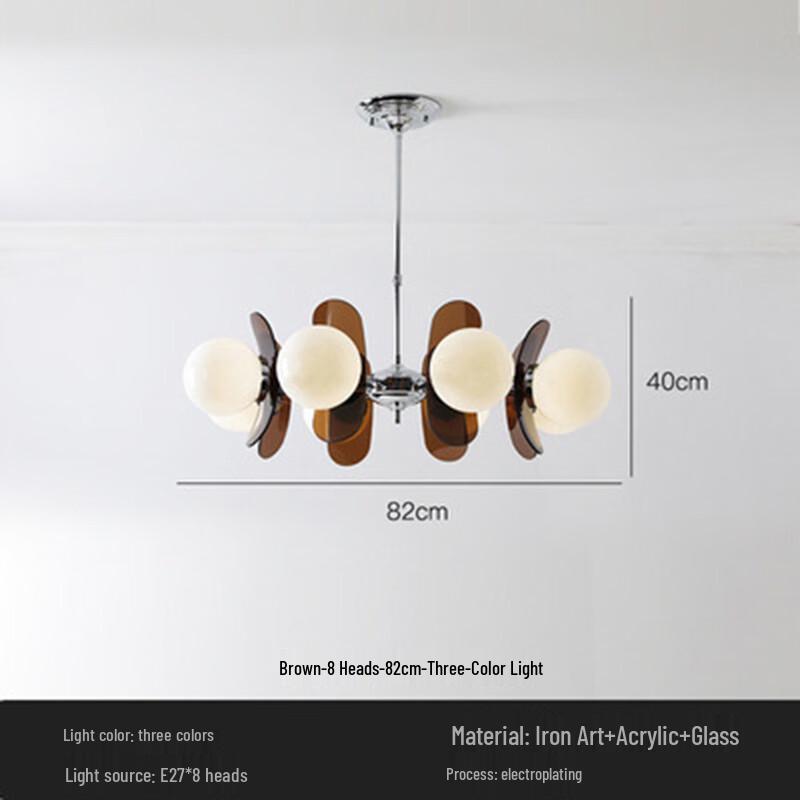 Mid-Century Modern Colorful Acrylic Bedroom Pendant Lamp