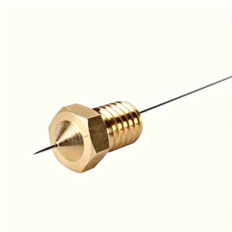 10Pcs 3D Printer Nozzles MK8 Extruder Nozzles and 0.2/0.25/0.3/0.35/0.4mm Stainless Steel Nozzle Cleaning Needles