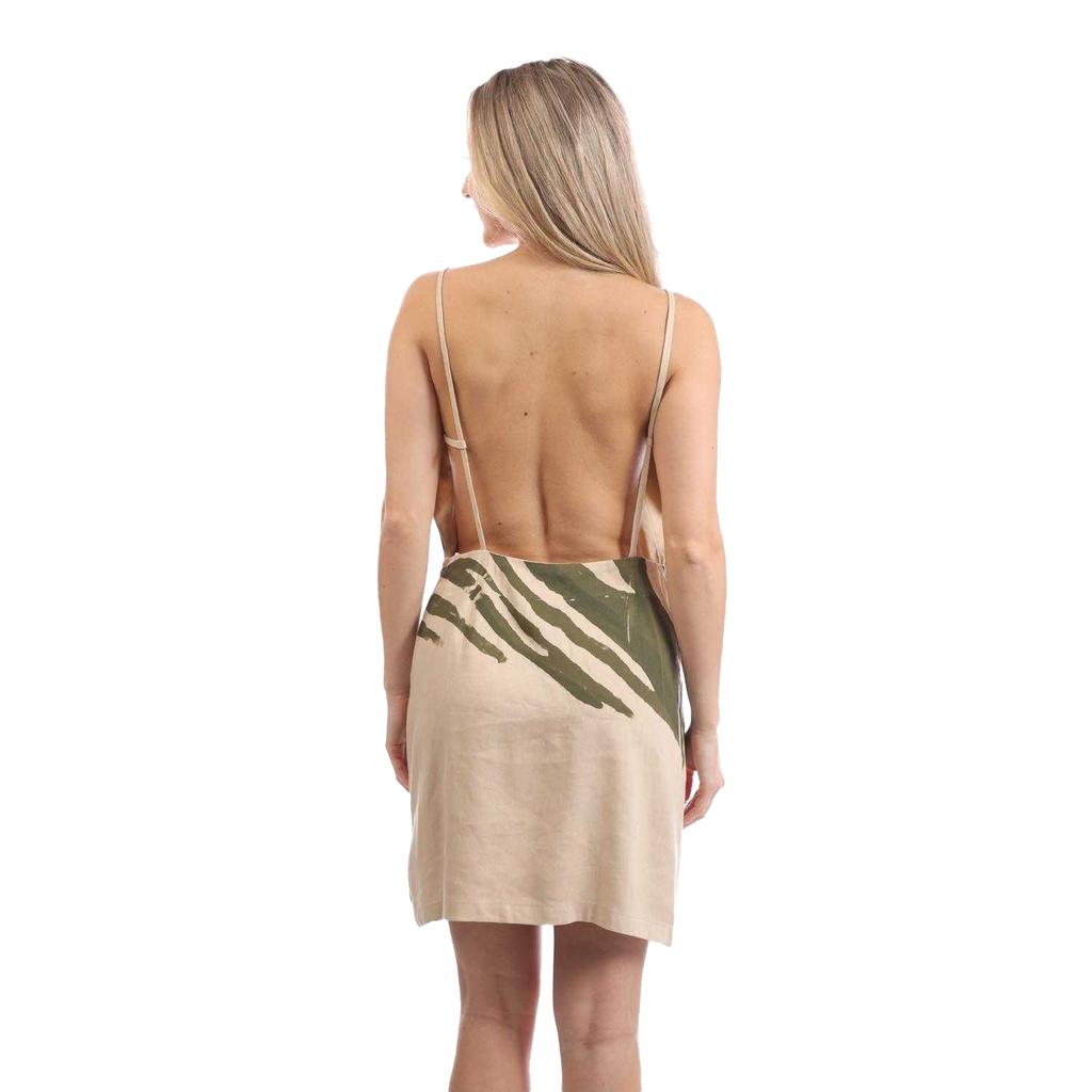 Off White Womens/Ladies Zebra Mini Dress