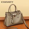 ESUNARTY Women's Genuine Leather Shoulder & Crossbody Bag