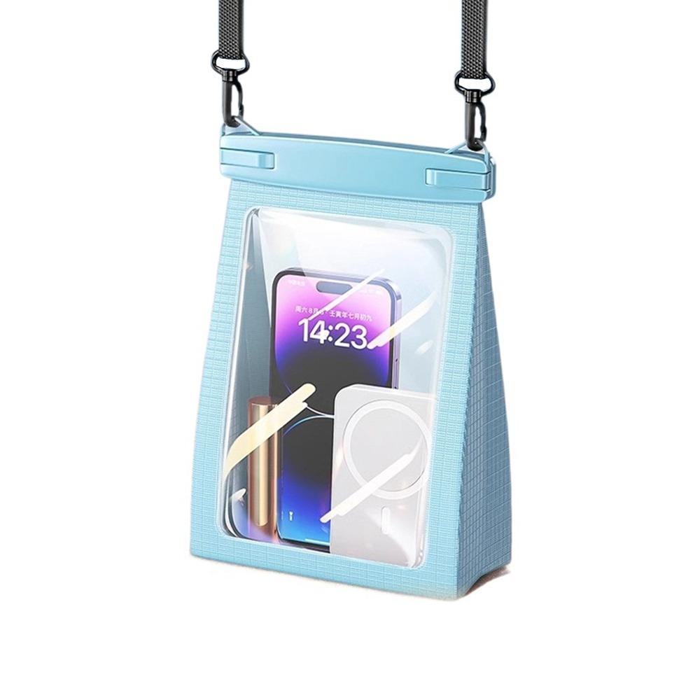 

Регулируемый шнурок Водонепроницаемый чехол для телефона Водонепроницаемый сухой мешок для мобильного телефона IPX8 Защитник Водные виды спорта синий