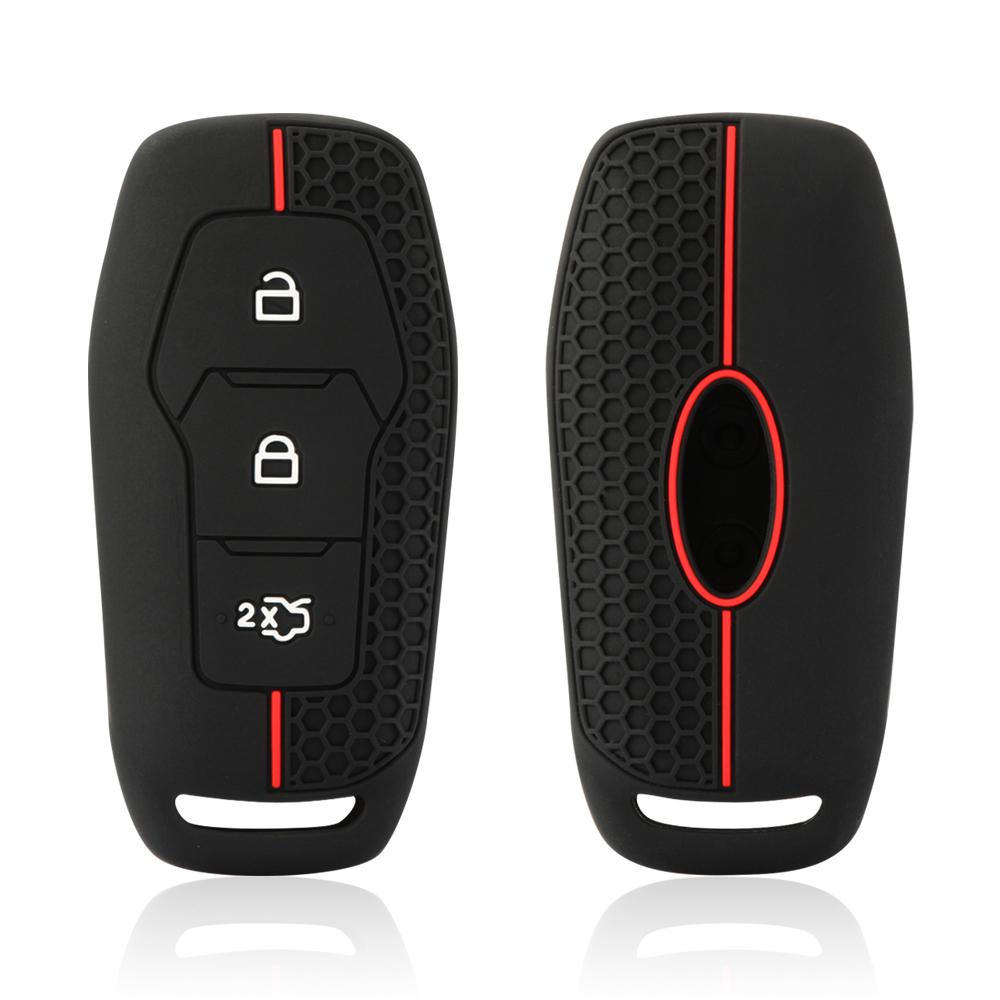 3 Button Silicone Car Remote Key Case For Ford Figo Mondeo 5 Ecosport Puma Fiesta Mk8 Everest Ranger Accessories Cover