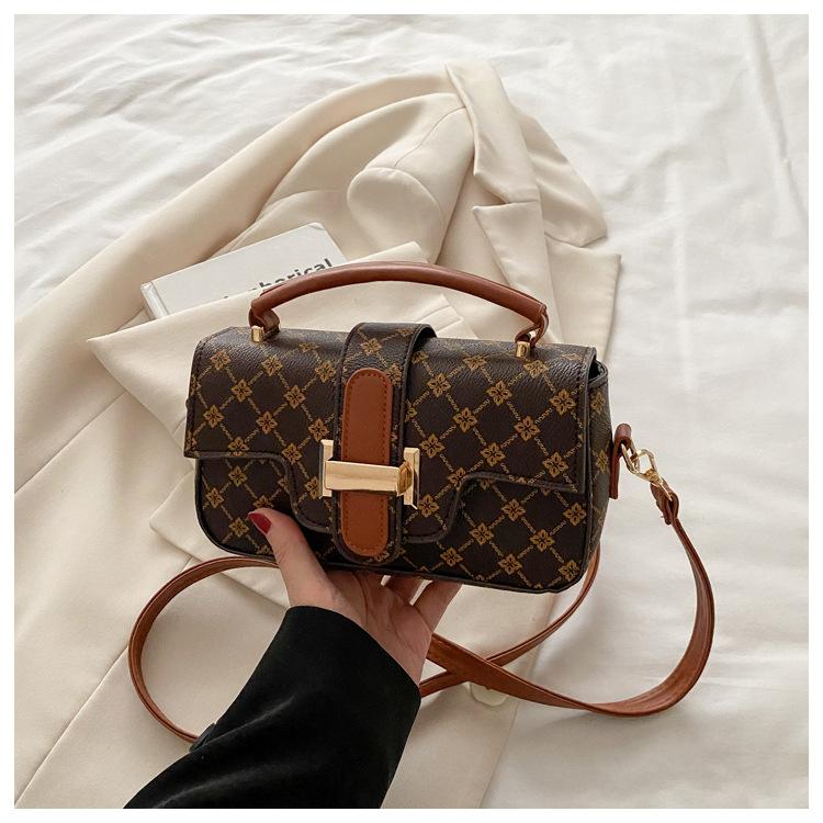 Printing Temperament Retro 2025 Large Capacity Casual New Portable Shoulder Crossbody Armpit Small Square Bag